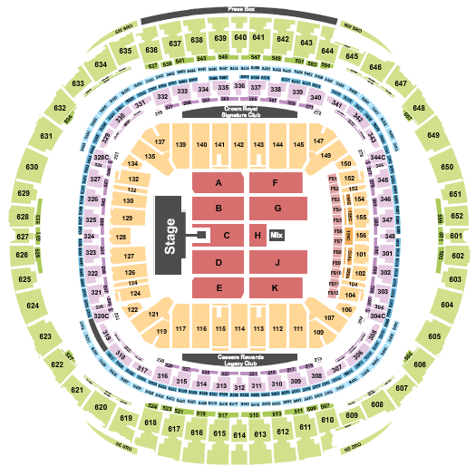 Caesars Superdome Sugar Bowl Seating Chart